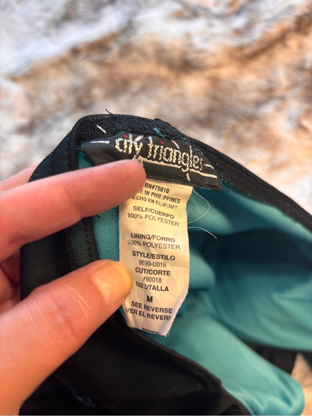 Vintage Y2K City Triangles Black Halter Prom Dress with Teal Sequins - Picture 2 of 8